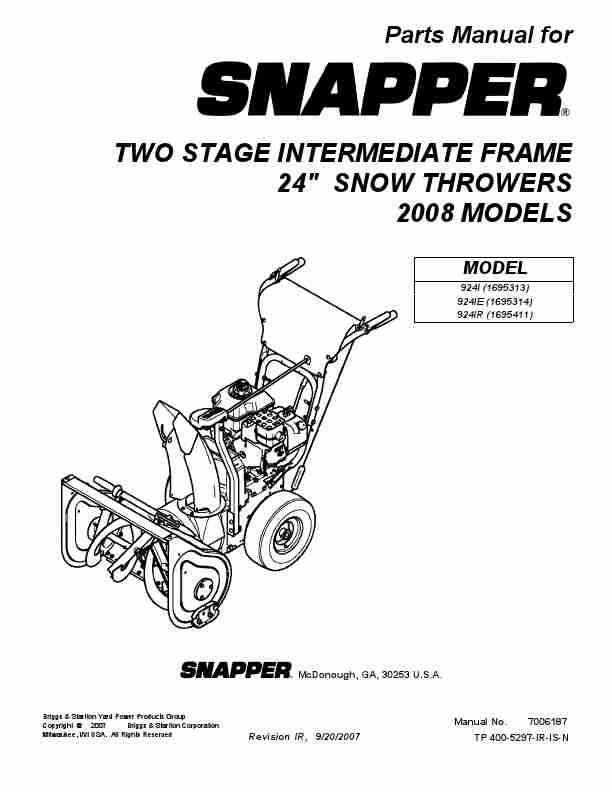 Snapper Snow Blower 924I-page_pdf